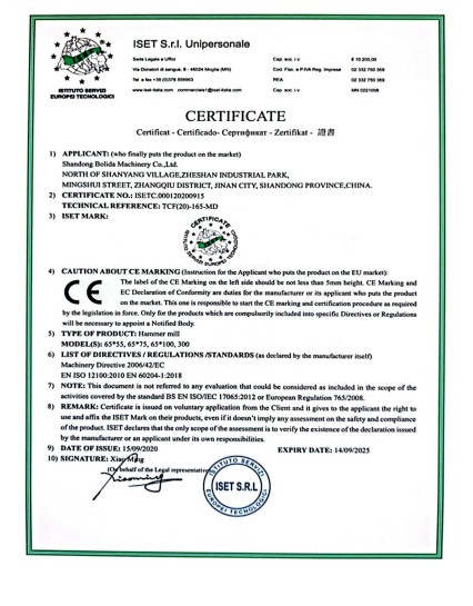 CE Certificate
